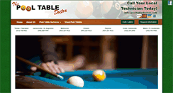 Desktop Screenshot of pooltabledoctor.com