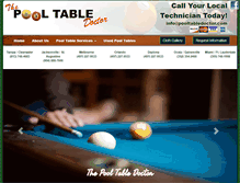 Tablet Screenshot of pooltabledoctor.com